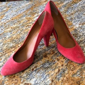 Madewell 1937 red suede pumps - size 7.5